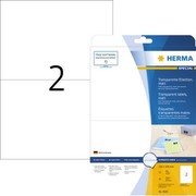 HERMA SuperPrint Laser/Copier Labels 210x148mm Transparent Film Pack of 50 HERMA SuperPrint Laser/Copier Labels 210x148mm Transparent Film Pack of 50