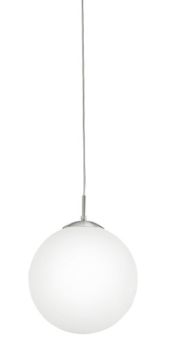 Eglo 85263 Pendant Light RONDO 1-Light D=300mm Matte Nickel/Opal 85263 Eglo 85263 Pendant Light RONDO 1-Light D=300mm Matte Nickel/Opal 85263