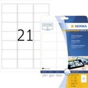 HERMA Label SuperPrint Laser/Copier 63.5x38.1mm white glossy pack of 525 pieces HERMA Label SuperPrint Laser/Copier 63.5x38.1mm white glossy pack of 525 pieces