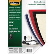 Fellowes Cover Sheet Delta, Leather Texture, DIN A4, White Fellowes Cover Sheet Delta, Leather Texture, DIN A4, White