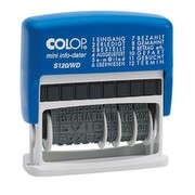 COLOP MiniInfoDater S 120 / WD/S120/WD Font Height 4 mm Pad Blue/Red 12 Texts COLOP MiniInfoDater S 120 / WD/S120/WD Font Height 4 mm Pad Blue/Red 12 Texts