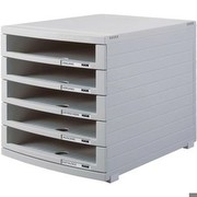 Drawer box Han 1505-0-11 Contur, A4, 5 compartments open, gray/gray Drawer box Han 1505-0-11 Contur, A4, 5 compartments open, gray/gray