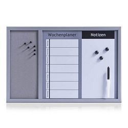 Zeller 11553 3-in-1 Combination Board 60 x 40, aluminum gray Zeller 11553 3-in-1 Combination Board 60 x 40, aluminum gray