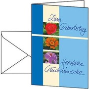 sigel birthday folding card "Trio", A6 (A5) sigel birthday folding card "Trio", A6 (A5)