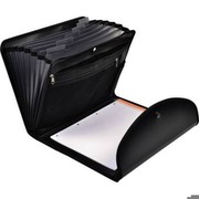 Exacompta Exactive expanding file 335x285mm 6-section with inner pocket and pad black Exacompta Exactive expanding file 335x285mm 6-section with inner pocket and pad black