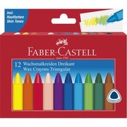 Faber-Castell Triangular Wax Crayon 12 Pack 120010 Faber-Castell Triangular Wax Crayon 12 Pack 120010