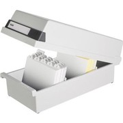 HAN index card box for 1,300 index cards/956-11 A6 landscape light gray plastic HAN index card box for 1,300 index cards/956-11 A6 landscape light gray plastic