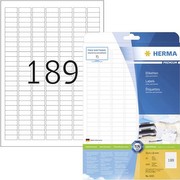 HERMA SuperPrint Laser/Copy Labels 25.4x10mm white pack of 4725 pieces HERMA SuperPrint Laser/Copy Labels 25.4x10mm white pack of 4725 pieces