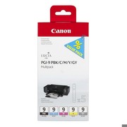Canon PGI-9 PBK, C, M, Y, GY Ink Cartridge Black and Four Colors Standard Capacity Multipack Canon PGI-9 PBK, C, M, Y, GY Ink Cartridge Black and Four Colors Standard Capacity Multipack
