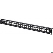 DIGITUS Patch Panel Housing 1U for Keystone Module 24-Port 48.3cm 19-Inch for RJ45 and Fiber Optic M DIGITUS Patch Panel Housing 1U for Keystone Module 24-Port 48.3cm 19-Inch for RJ45 and Fiber Optic M