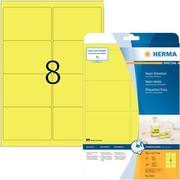 Herma Neon Labels A4 5144 99.1x67.7 mm Paper Matte 160 Pieces Neon Yellow Herma Neon Labels A4 5144 99.1x67.7 mm Paper Matte 160 Pieces Neon Yellow