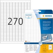 Herma Labels A4 10000 17.8x10 mm Removable Paper Matte 6750 Pieces White Herma Labels A4 10000 17.8x10 mm Removable Paper Matte 6750 Pieces White