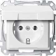 Merten MEG2311-0419 SCHUKO socket with hinged cover, plug terminals, polar white, System M Merten MEG2311-0419 SCHUKO socket with hinged cover, plug terminals, polar white, System M