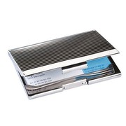 Sigel VZ130 Business Card Case, silver, glossy, chrome, for up to 20 cards (max. 91x56 mm), 1 pc Sigel VZ130 Business Card Case, silver, glossy, chrome, for up to 20 cards (max. 91x56 mm), 1 pc