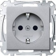 Merten MEG2300-0460 SCHUKO socket, enhanced touch protection, plug terminals, aluminum, System M Merten MEG2300-0460 SCHUKO socket, enhanced touch protection, plug terminals, aluminum, System M