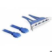 Delock Slot panel USB 3.0 pin header 19 pin 2 x internal > 4 x USB 3.0-A socket external (82974) Delock Slot panel USB 3.0 pin header 19 pin 2 x internal > 4 x USB 3.0-A socket external (82974)