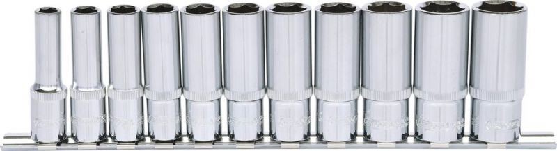 KS TOOLS 3/8" CHROMEplus Hexagon Socket Set, long, 11-piece, 8-19mm (918.0611) KS TOOLS 3/8" CHROMEplus Hexagon Socket Set, long, 11-piece, 8-19mm (918.0611)