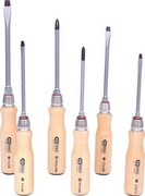 KS TOOLS ERGOTORQUE WOOD screwdriver set, 6-piece, PH + slotted (300.1100) KS TOOLS ERGOTORQUE WOOD screwdriver set, 6-piece, PH + slotted (300.1100)