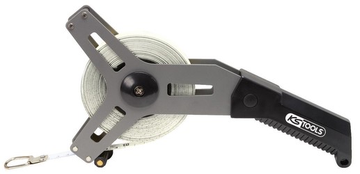 KS TOOLS Tape Measure in Revolver Holder 20m Crank, Fiberglass Reinforced Tape 12.5mm KS TOOLS Tape Measure in Revolver Holder 20m Crank, Fiberglass Reinforced Tape 12.5mm
