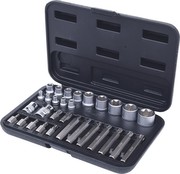 KS TOOLS Socket and Bit Set 30 pcs E-Profile E4-E24, T20-T55, with End Hole KS TOOLS Socket and Bit Set 30 pcs E-Profile E4-E24, T20-T55, with End Hole