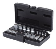 KS TOOLS TX socket and bit socket set 21-piece 1/4"+1/2", in plastic case KS TOOLS TX socket and bit socket set 21-piece 1/4"+1/2", in plastic case