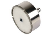 Wolfcraft 1 Diamond Hole Saw 'Ceramic', Cutting Depth 25 mm, with Center Drill and Sponge, Ø 68 mm Wolfcraft 1 Diamond Hole Saw 'Ceramic', Cutting Depth 25 mm, with Center Drill and Sponge, Ø 68 mm