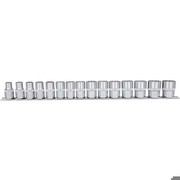 KS TOOLS 1/2" Socket Set 15pcs, 12-point 10-24mm (1mm increments), on clip rail KS TOOLS 1/2" Socket Set 15pcs, 12-point 10-24mm (1mm increments), on clip rail