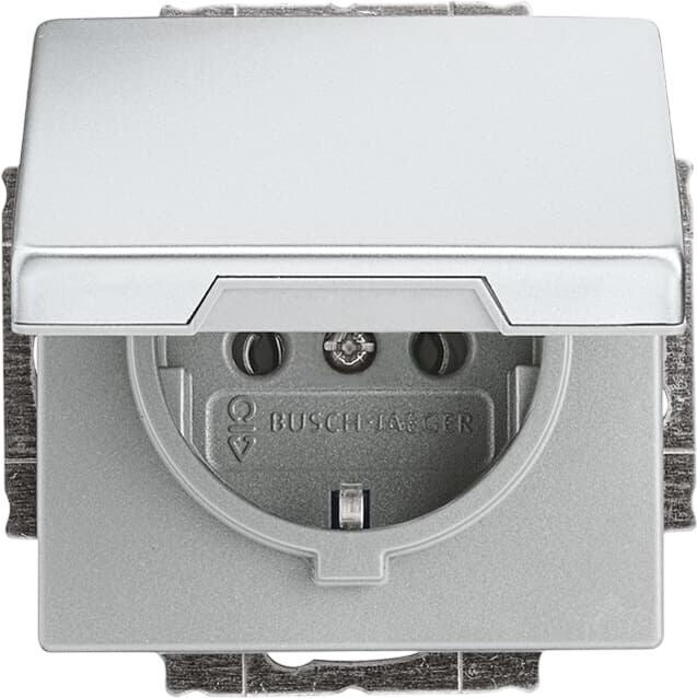 Busch-Jaeger Schuko Socket Insert with Flip Cover (20 EUK-866) Busch-Jaeger Schuko Socket Insert with Flip Cover (20 EUK-866)