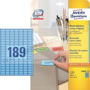 Label 25.4x10mm removable ILK blue Label 25.4x10mm removable ILK blue