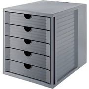 HAN 14508-18 System Box Karma, 5 closed drawers for C4, 275 x 320 x 330 mm, eco-gray HAN 14508-18 System Box Karma, 5 closed drawers for C4, 275 x 320 x 330 mm, eco-gray