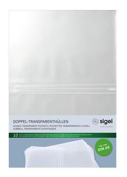 Sigel SM181 double transparent sleeve for A5, 10 pieces plastic, transparent Sigel SM181 double transparent sleeve for A5, 10 pieces plastic, transparent