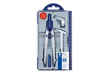 Staedtler 550 02 Noris Club School Compass 550 with Extension Bar in Folding Lid Case Staedtler 550 02 Noris Club School Compass 550 with Extension Bar in Folding Lid Case
