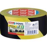Tesa Signal Marking Tape Universal Yellow/Black 66m x 50mm Tesa Signal Marking Tape Universal Yellow/Black 66m x 50mm