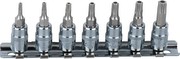 KS Tools 918.1460 1/4 inch Chrome Plus Bit Socket Set for TX Screws with Hole, 7-piece KS Tools 918.1460 1/4 inch Chrome Plus Bit Socket Set for TX Screws with Hole, 7-piece
