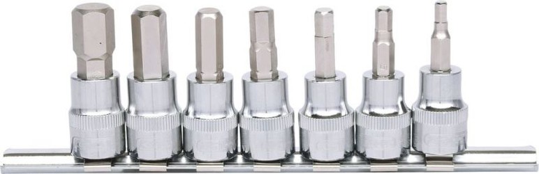 KS Tools 918.3921 3/8 inch Chrome Plus Bit Socket Set for Hexagon Socket Screws, 7-piece KS Tools 918.3921 3/8 inch Chrome Plus Bit Socket Set for Hexagon Socket Screws, 7-piece