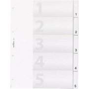 Durable 682019 Register with welded tabs 1-5 divider, 5-piece, 80 x 80 x 80 punching Durable 682019 Register with welded tabs 1-5 divider, 5-piece, 80 x 80 x 80 punching