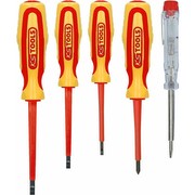 KS Tools 117.0540 Ergotorque VDE Screwdriver Set, 5-piece, Phillips and Slotted KS Tools 117.0540 Ergotorque VDE Screwdriver Set, 5-piece, Phillips and Slotted
