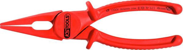 KS Tools 117.1640 Insulated Plastic Flat Pliers, 200 mm KS Tools 117.1640 Insulated Plastic Flat Pliers, 200 mm