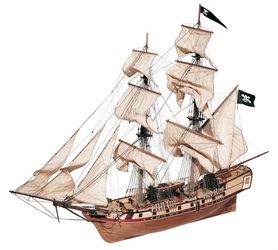 Wood model kit Cosair 1/80 with fittings and sails Wood model kit Cosair 1/80 with fittings and sails