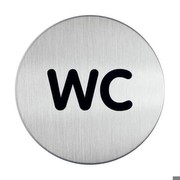 Durable 490723 Door Sign Picto Round, WC, 83 mm, Metallic Silver Durable 490723 Door Sign Picto Round, WC, 83 mm, Metallic Silver