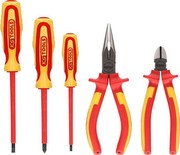 KS Tools 117.1170 Ergotorque VDE Pliers and Screwdriver Set, 5-piece KS Tools 117.1170 Ergotorque VDE Pliers and Screwdriver Set, 5-piece