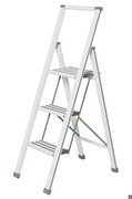 Wenko Aluminum Design Folding Step Ladder 3-Step 601016100 Wenko Aluminum Design Folding Step Ladder 3-Step 601016100