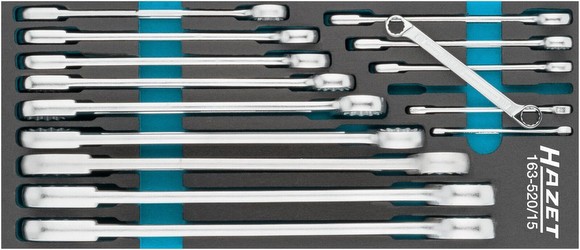 Hazet Double Open-End Wrench Set (163-520/15) Hazet Double Open-End Wrench Set (163-520/15)