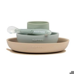 Nattou Baby tableware 4-piece silicone Nattou Baby tableware 4-piece silicone