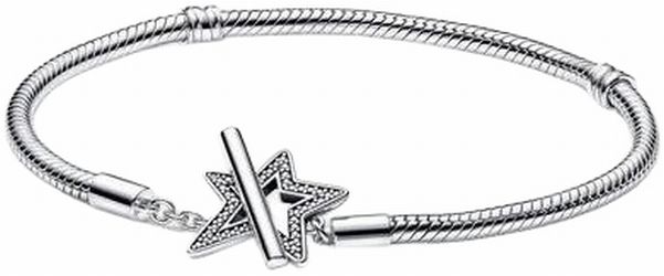Pandora Moments Asymmetric Star T-Clasp Snake Link Bracelet 21 cm Pandora Moments Asymmetric Star T-Clasp Snake Link Bracelet 21 cm