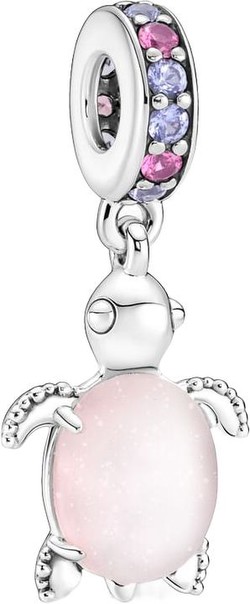 Pandora Pink Sea Turtle Murano Glass Charm Pendant (798939C02) Pandora Pink Sea Turtle Murano Glass Charm Pendant (798939C02)