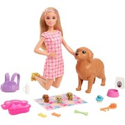 Mattel Barbie Doll (blonde) with Dog and Puppy (HCK75) Mattel Barbie Doll (blonde) with Dog and Puppy (HCK75)