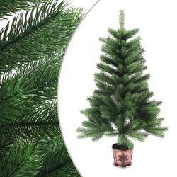 vidaXL Artificial Christmas Tree Realistic Needles Green 90 cm vidaXL Artificial Christmas Tree Realistic Needles Green 90 cm