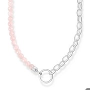 Thomas Sabo Charm necklace with rose quartz beads (KE2188-034-9) Thomas Sabo Charm necklace with rose quartz beads (KE2188-034-9)