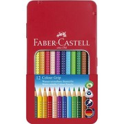 Faber-Castell Colour Grip Colored Pencil 12-Pack Metal Case (112413) Faber-Castell Colour Grip Colored Pencil 12-Pack Metal Case (112413)